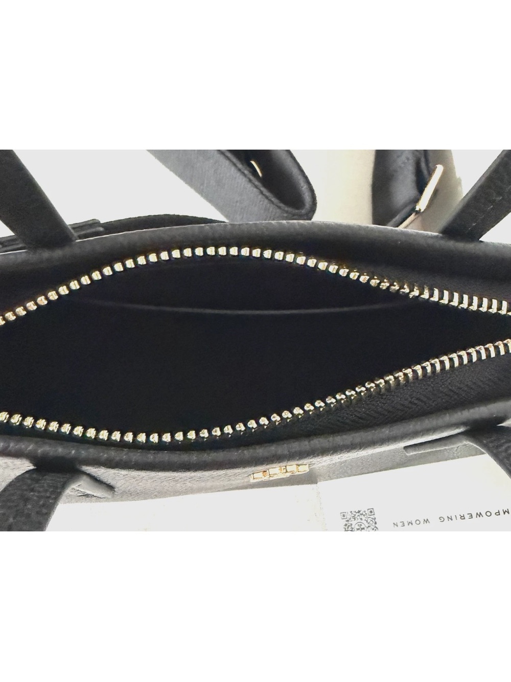 New Tory Burch Blake Mini Tote Pebble Leather Black - Picture 5 of 6